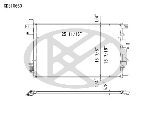 Koyorad A/C Condenser CD310660S CD310660S