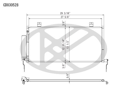Koyorad A/C Condenser CD030528 for 2004-2011 Mitsubishi 2.4L 3.8L (Galant)