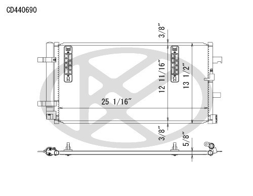 Koyorad A/C Condenser CD440690 for 2008-2015 Audi 2.0L 3.2L (A4, A4 allroad, A4 Quattro, A5)