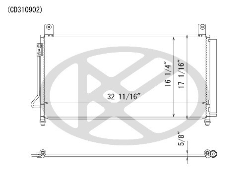 Koyorad A/C Condenser CD310902 CD310902