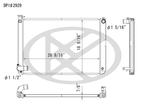 Koyorad Radiator A2929 for 2006-2008 Lexus/Toyota 3.3L (RX400h, Highlander)