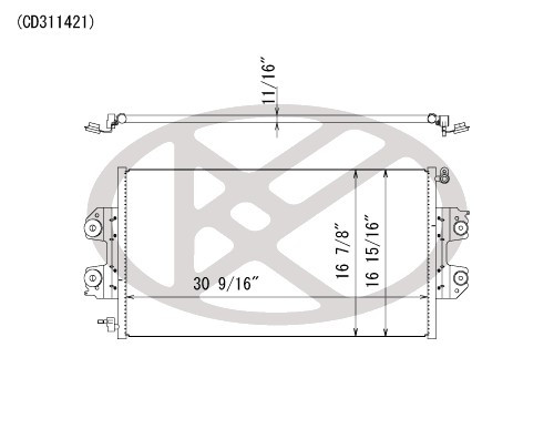 Koyorad A/C Condenser CD311421 CD311421