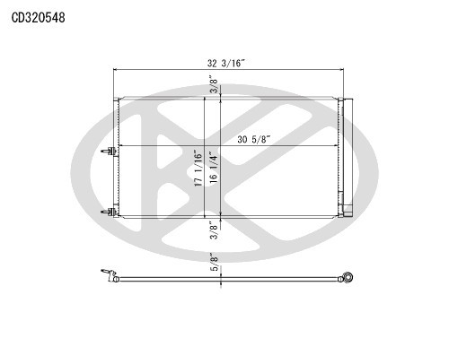 Koyorad A/C Condenser CD320548 for 2011-2017 Ford/Lincoln 3.5L (Expedition, F-150, Navigator)