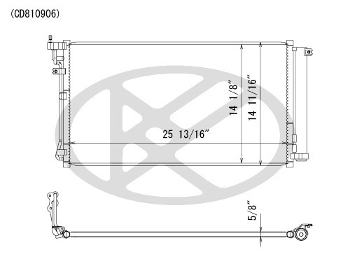 Koyorad A/C Condenser CD810906 CD810906