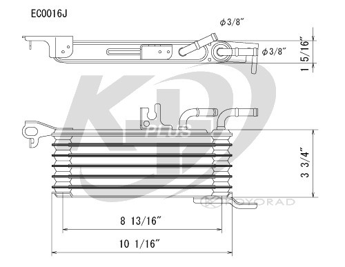 Koyorad Trans Oil Cooler EC0016 for 2010-2018 Lexus 4.6L (GX460)