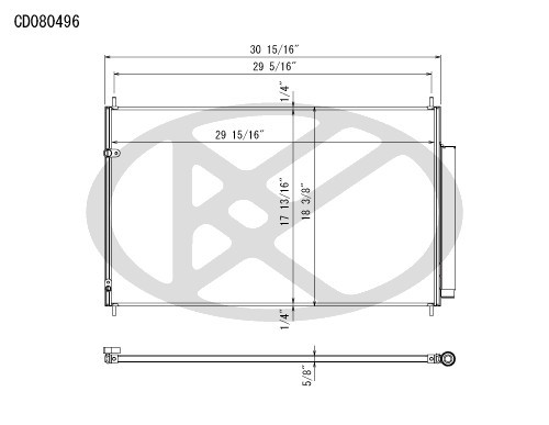 Koyorad A/C Condenser CD080496 CD080496