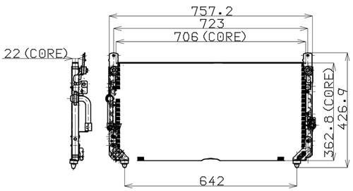 DENSO Auto Parts Condenser A/C 477-0554 for 1994-1997 Lexus/Toyota (LX450, Land Cruiser)