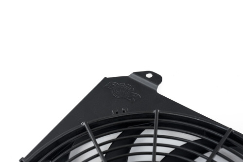 CSF All-Aluminum Fan Shroud with 12in SPAL Fan for 92-00 Honda Civic | Black*92-00 Civic All-Aluminum Fan Shroud w/ 12-inch SPAL Fan - Black