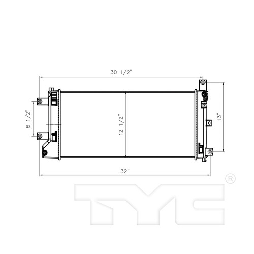 TYC Radiator 13442 for 2013-2017 Nissan (LEAF)