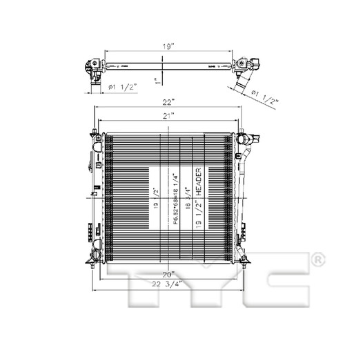 TYC Radiator 13577 for 2016-2018 Hyundai 1.6L (Tucson)