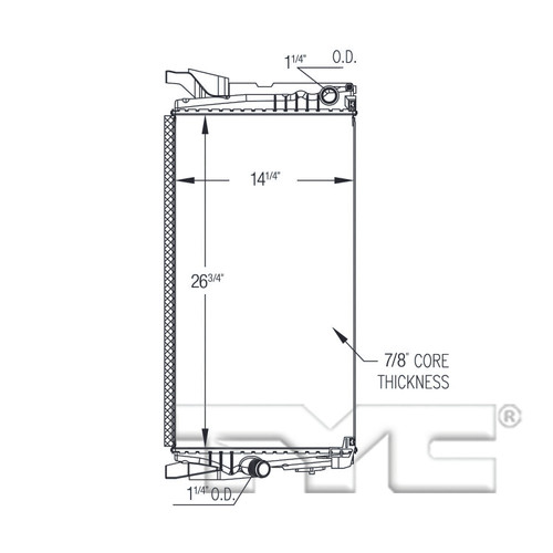 TYC Radiator 13543 for 2014-2015 Mini 1.5L (Cooper)