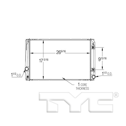 TYC Radiator 13550 for 2009-2012 Toyota 3.5L (RAV4)
