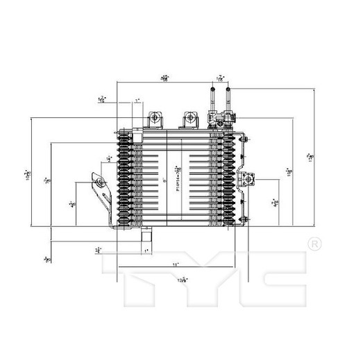 TYC Trans. Oil Cooler 19093 for 2013-2019 INFINITI/Nissan 3.5L 2.5L (JX35, QX60, Pathfinder)