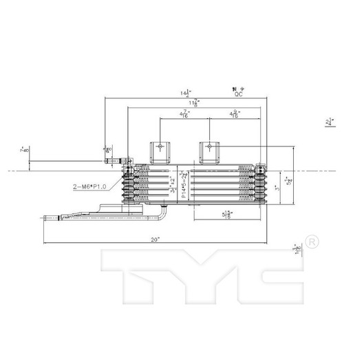 TYC Trans. Oil Cooler 19095 for 2014-2016 Toyota 3.5L (Highlander)