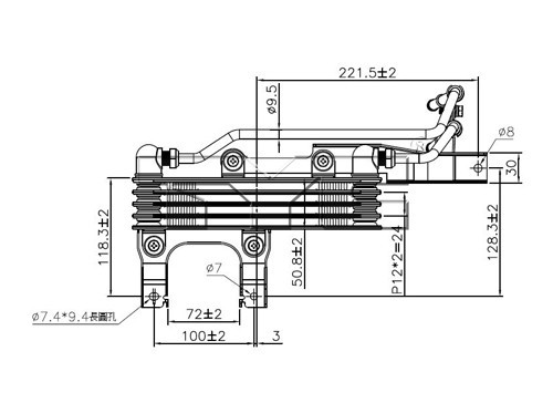 TYC Trans. Oil Cooler 19025 for 2013-2018 Acura 3.5L (RDX)