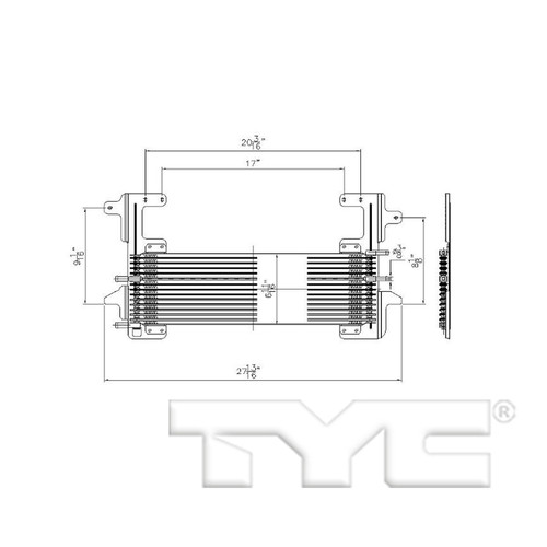 TYC Trans. Oil Cooler 19051 for 2000-2008 Jaguar 3.0L 4.2L (S-Type)