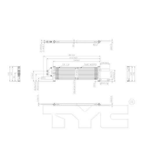 TYC Trans. Oil Cooler 19139 for 2017-2022 Jeep 2.4L 2.0L (Compass)