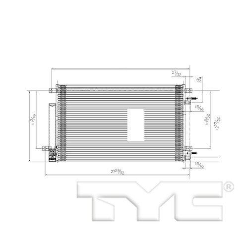 TYC Condenser 30025 for 2016-2022 Chevrolet 1.4L (Spark)