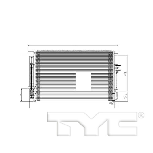 TYC Condenser 30015 for 2016-2018 Kia 3.3L 2.4L (Sorento)