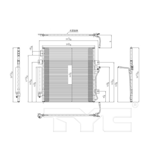 TYC Condenser 3683 for 2008 Jeep 3.7L (Liberty)