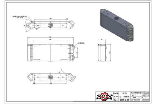 CSF Universal Dual-Pass Oil Cooler - M22 x 1.5 - 1in L x 4.75in H x 2.16in W