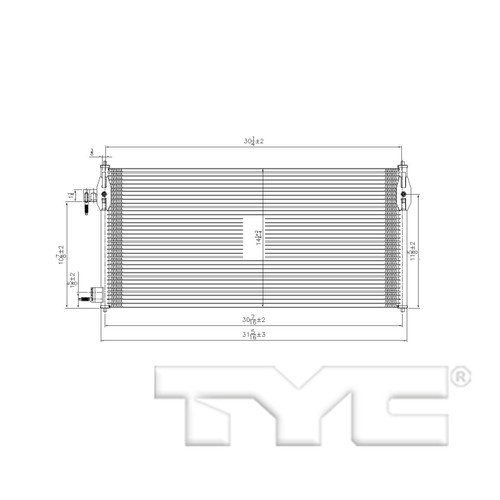 TYC Condenser 3876 for 2010-2013 Ford 2.0L (Transit Connect)