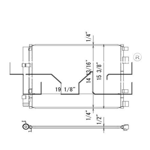 TYC Condenser 4246 for 2013-2016 Hyundai 1.6L (Veloster)