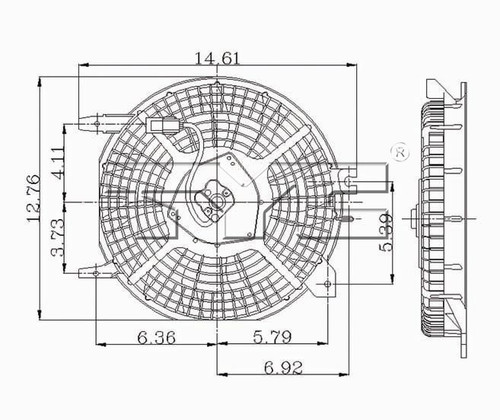 TYC Cooling Fan Assembly 610150 for 1993-1995 Toyota 1.6L 1.8L (Corolla)
