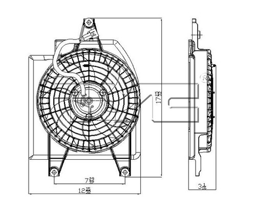 TYC Cooling Fan Assembly 611170 for 2001-2005 Kia 1.6L 1.5L (Rio)