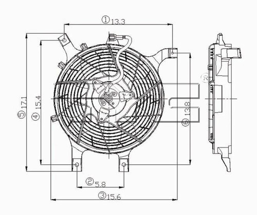 TYC Cooling Fan Assembly 610860 for 1999-2000 Nissan 3.3L (Frontier, Xterra)