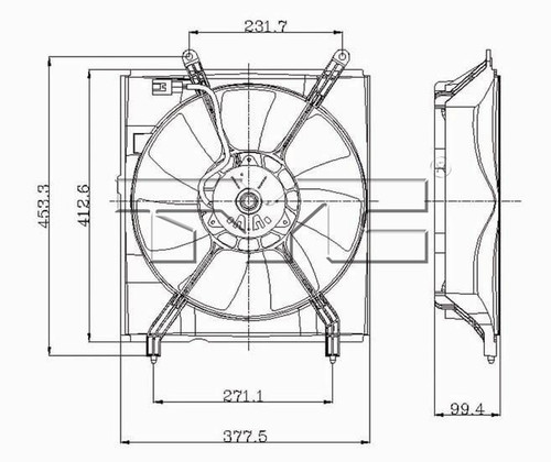 TYC Cooling Fan Assembly 600870 for 1999-2003 Lexus/Toyota 3.0L (ES300, Camry, Solara)