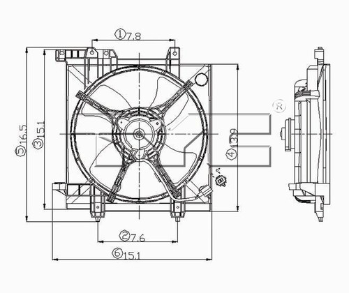 TYC Cooling Fan Assembly 600550 for 2000-2006 Subaru 2.5L (Baja, Legacy, Outback)