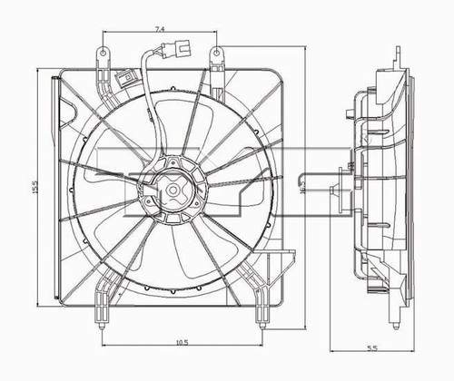 TYC Cooling Fan Assembly 600940 for 2004-2008 Acura 2.4L (TSX)