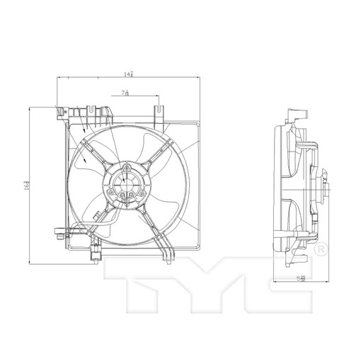 TYC Cooling Fan Assembly 601170 for 2008-2013 Subaru 2.5L (Forester, Impreza)
