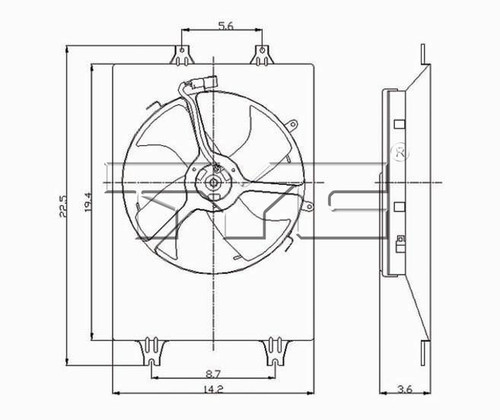 TYC Cooling Fan Assembly 610930 for 2003-2008 Acura/Honda 3.5L (MDX, Pilot)
