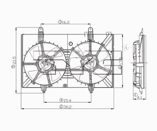 TYC Cooling Fan Assembly 620760 for 2003-2007 Nissan 3.5L (Murano)