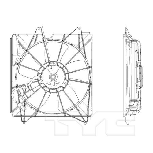 TYC Cooling Fan Assembly 601190 for 2008-2018 Acura/Honda 3.5L (RDX, Accord, Accord Crosstour, Crosstour)