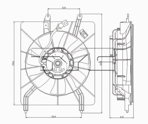 TYC Cooling Fan Assembly 610940 for 2004-2008 Acura 2.4L (TSX)