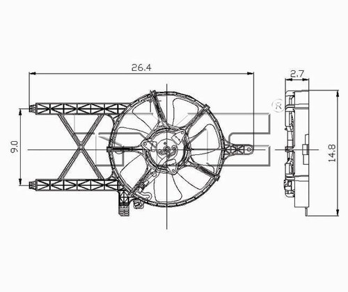 TYC Cooling Fan Assembly 610960 for 2005-2008 Nissan 4.0L (Frontier, Pathfinder, Xterra)