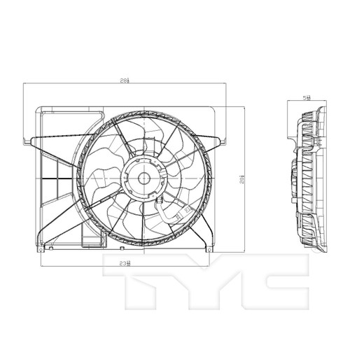 TYC Cooling Fan Assembly 621340 for 2006-2008 Hyundai 3.3L (Sonata)