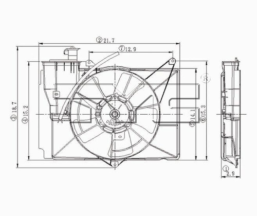 TYC Cooling Fan Assembly 620790 for 2000-2006 Scion/Toyota 1.5L (xA, xB, Echo)
