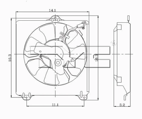 TYC Cooling Fan Assembly 610450 for 1996-2000 Toyota 2.0L (RAV4)
