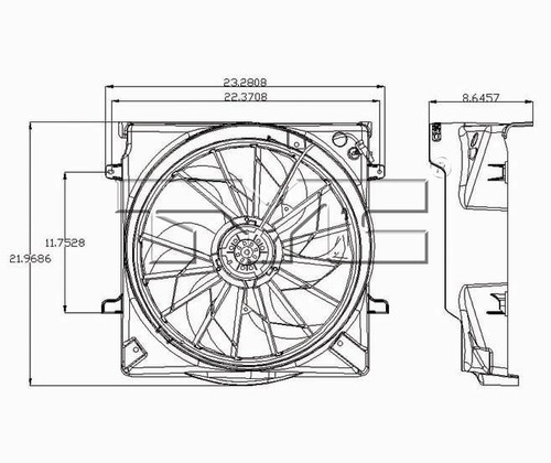 TYC Cooling Fan Assembly 621560 for 2005 Jeep 3.7L (Liberty)