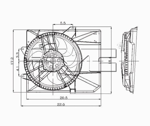 TYC Cooling Fan Assembly 620240 for 1997-2003 Ford/Mercury 2.0L (Escort, Tracer)