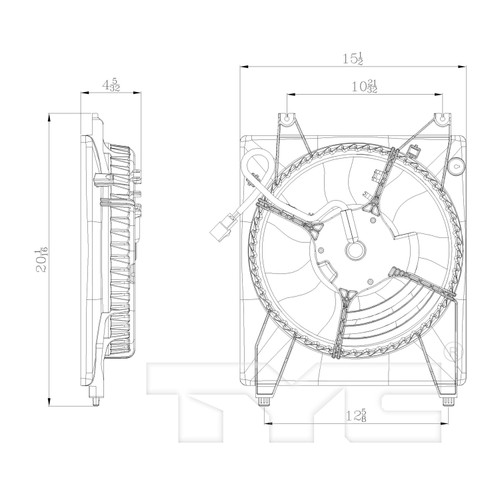 TYC Cooling Fan Assembly 611020 for 2006-2010 Hyundai/Kia (Entourage, Sedona)