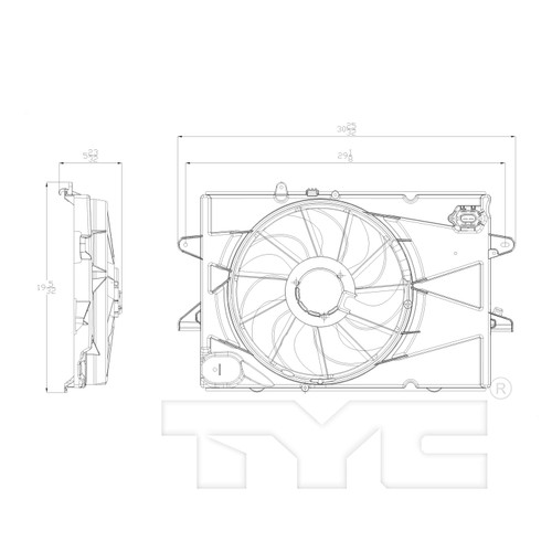 TYC Cooling Fan Assembly 622720 for 2010-2017 Chevrolet/GMC 2.4L (Equinox, Terrain)
