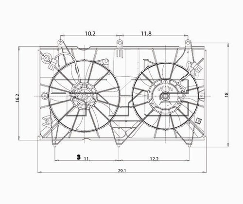 TYC Cooling Fan Assembly 620690 for 2003-2007 Honda 2.4L (Accord)