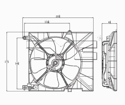 TYC Cooling Fan Assembly 621590 for 2005-2008 Chevrolet 1.6L (Aveo, Aveo5)