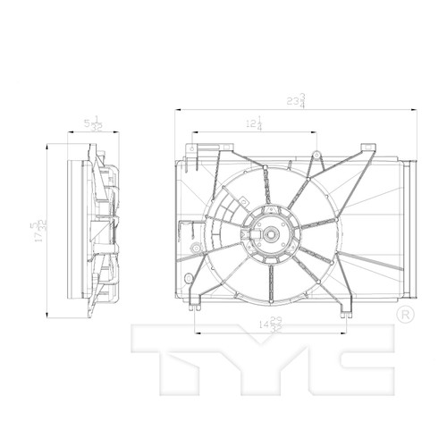 TYC Cooling Fan Assembly 622740 for 2011-2014 Mazda 1.5L (2)