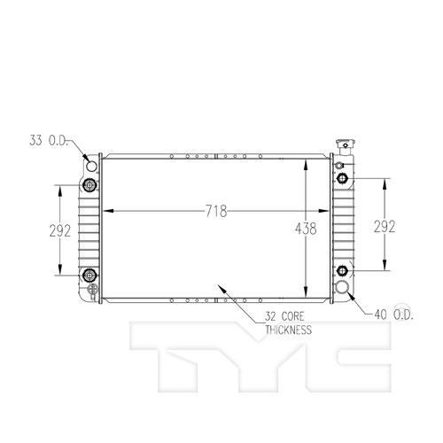 TYC Radiator 622 for 1988-1996 Chevrolet/GMC 5.7L 5.0L (Blazer, C1500, C1500 Suburban, C2500)